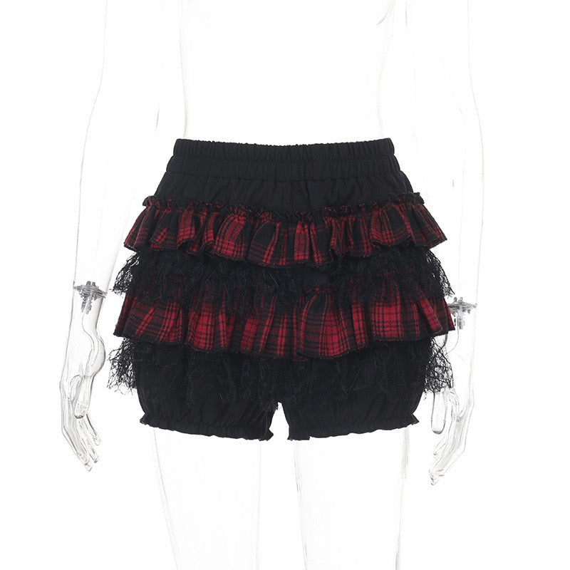 Gothic black and red skirt