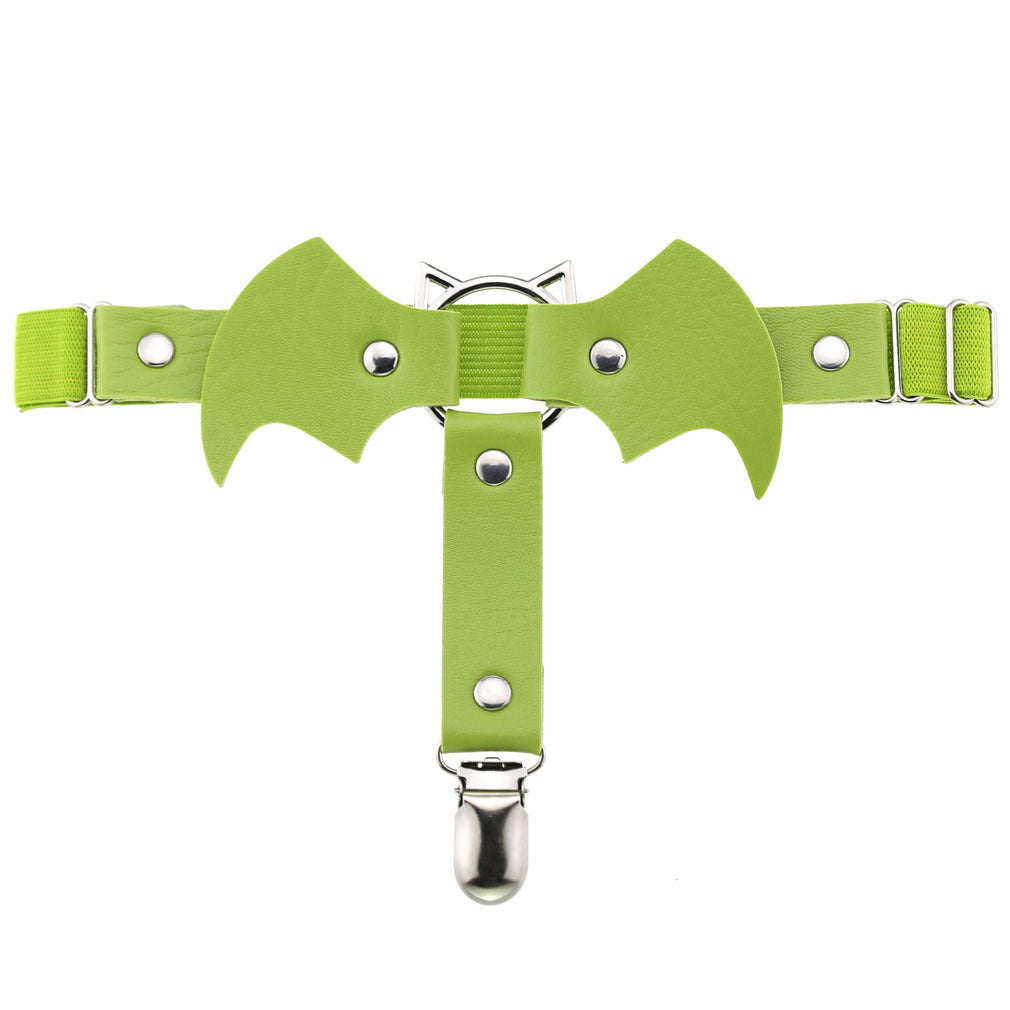 Green Bat Garter Belt - Femboy Fashion