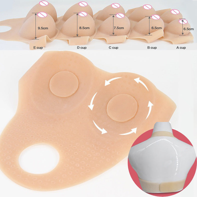Halter silicone breast form vest detail
