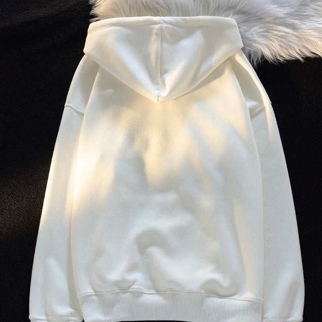 White And Grey Kawaii Cat Hoodie - Femboy Fashion