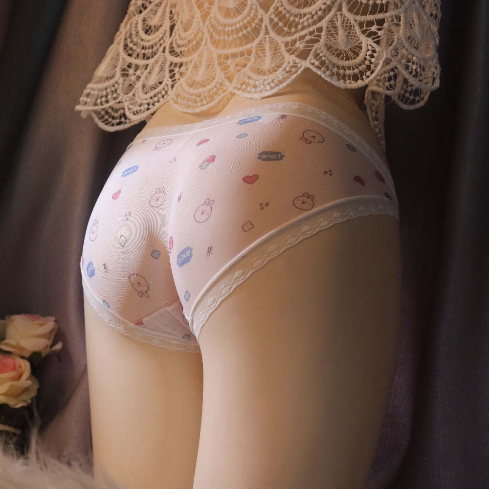Kawaii Lace Cameltoe Sheer Panties - Femboy Fashion