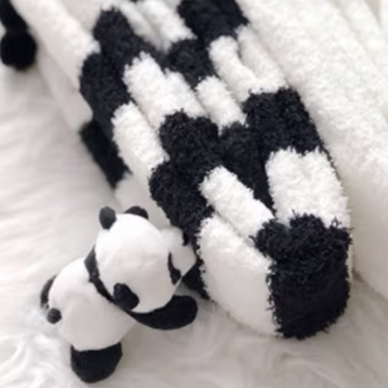 Knee High Black And White Striped Socks - Femboy Fashion