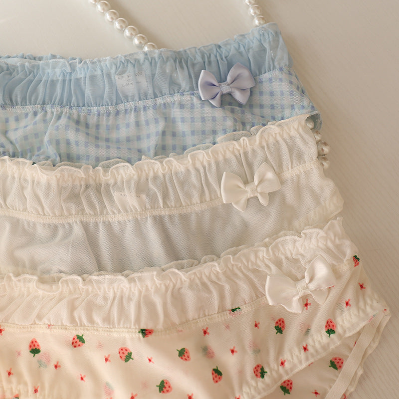 Cute Lace Panties With Bow - Femboy Fashion