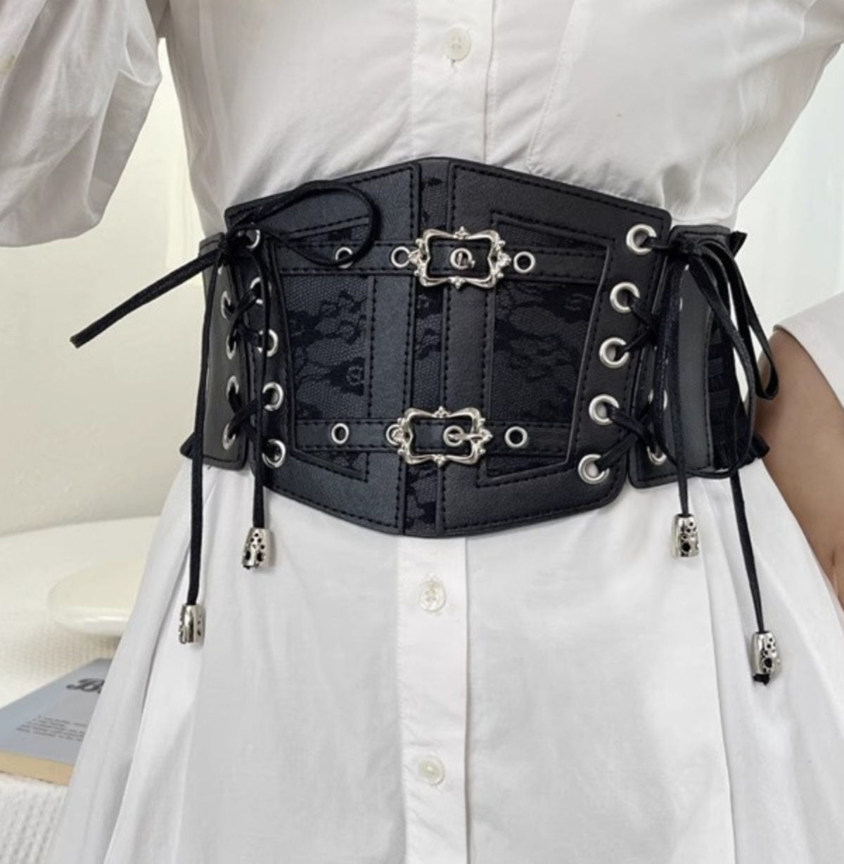 Leather Waist Corset Belt for Sale - Femboy Fashion