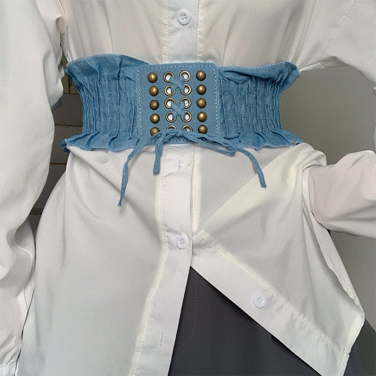 Femboy for Light Blue Corset Belt - Femboy Fashion