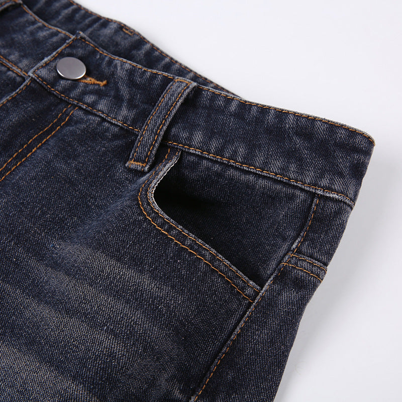 Low Waist Denim Jean Mini Shorts - Femboy Fashion
