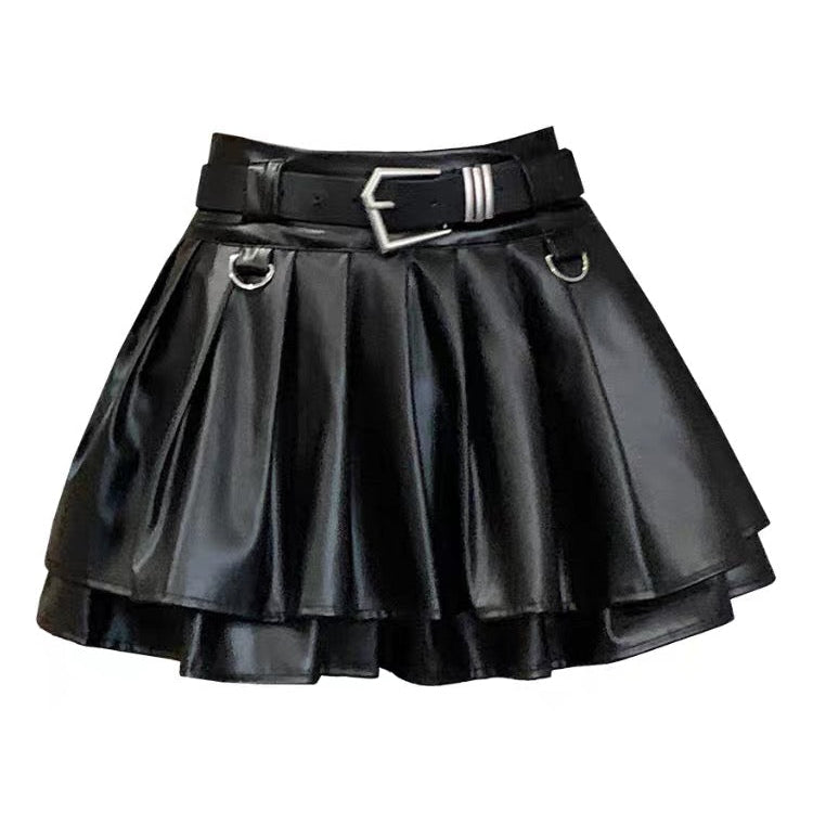 Femboy Low Waisted Black Mini Skirt