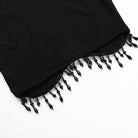 Black moon sleeveless crop top detail