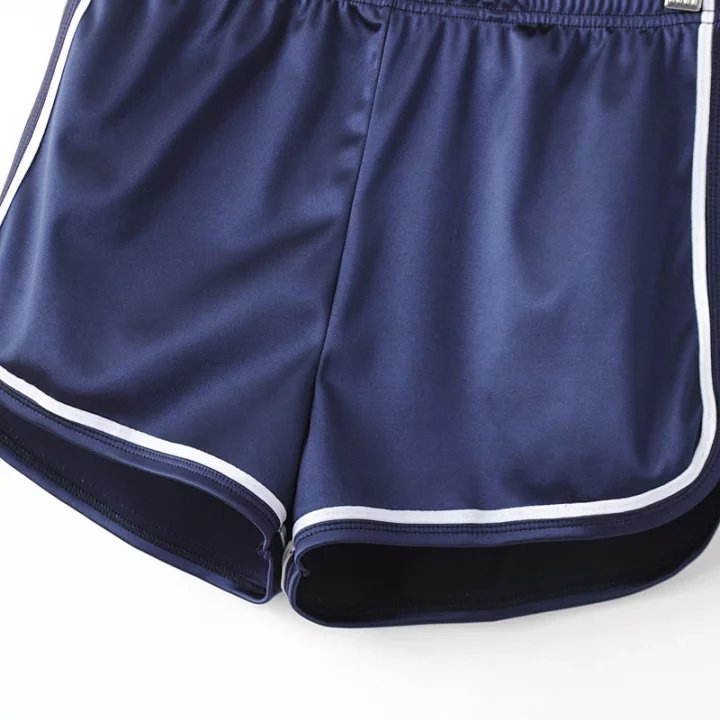 Navy Satin Dolphin Short Material