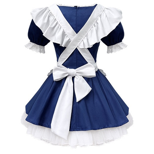 Navy cosplay lolita maid dress back
