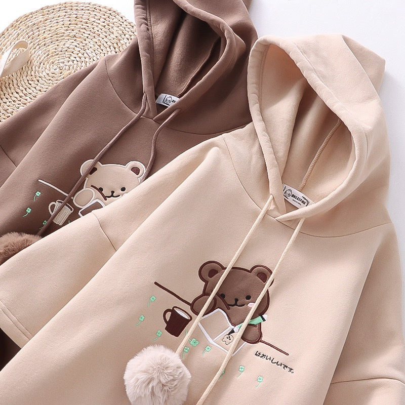 Cute Bear Hoodie - Femboy Fashion