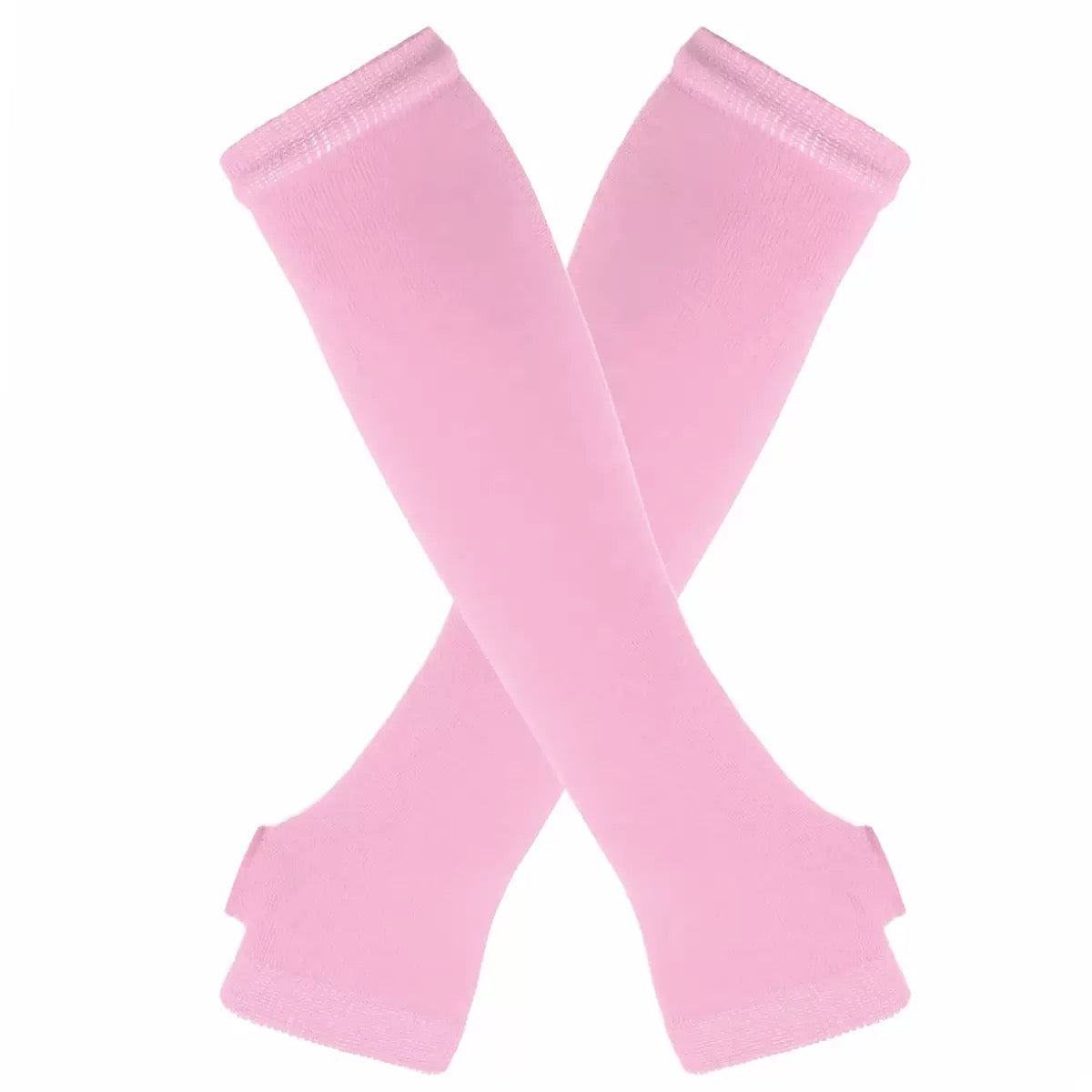 Pink arm warmers