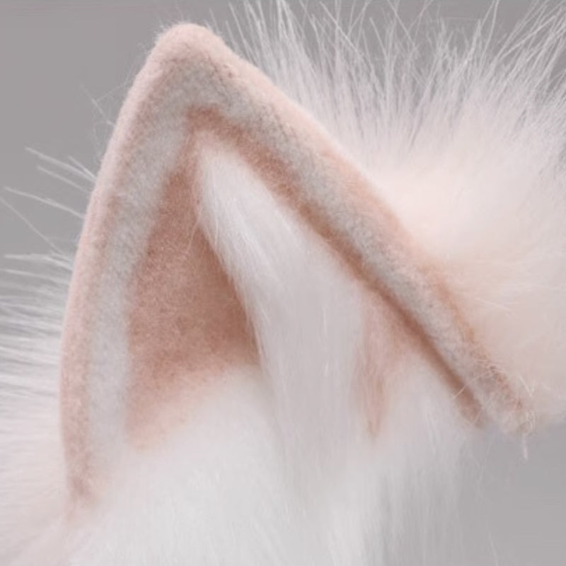 Pink Cat Ears Headband Ear Detail - Femboy Fashion