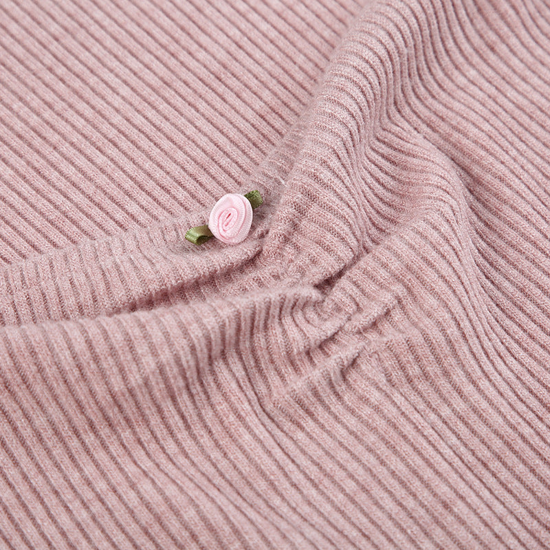 Pink Knitted Dress - Femboy Fashion