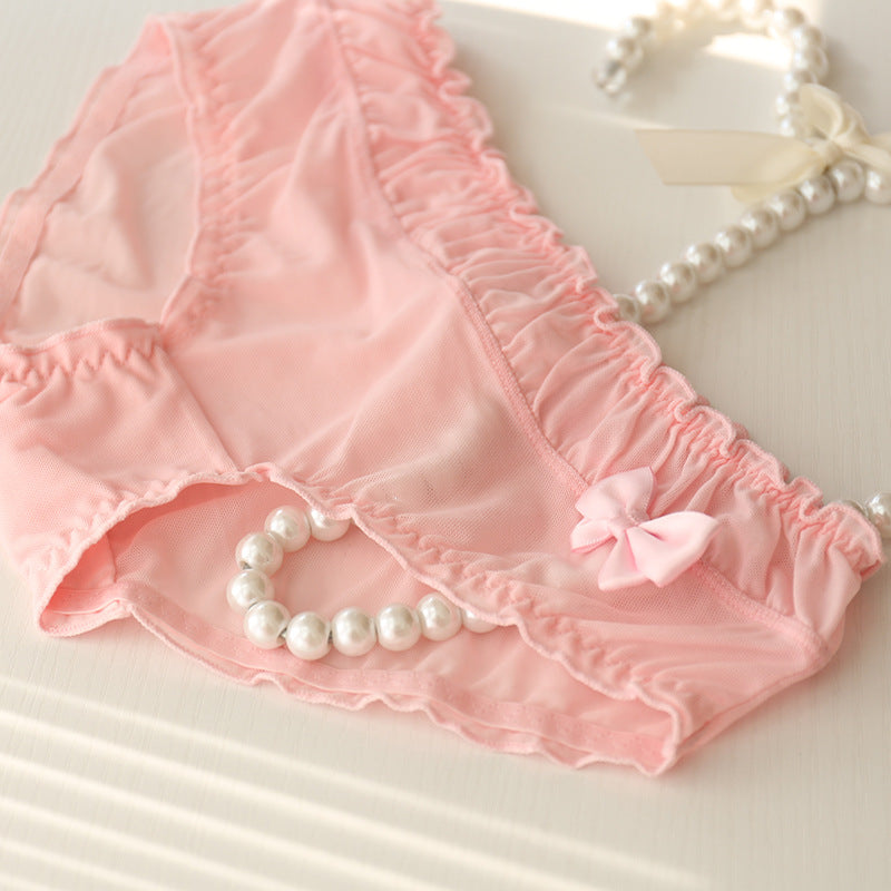 Cute Lace Panties With Bow - Femboy Fashion