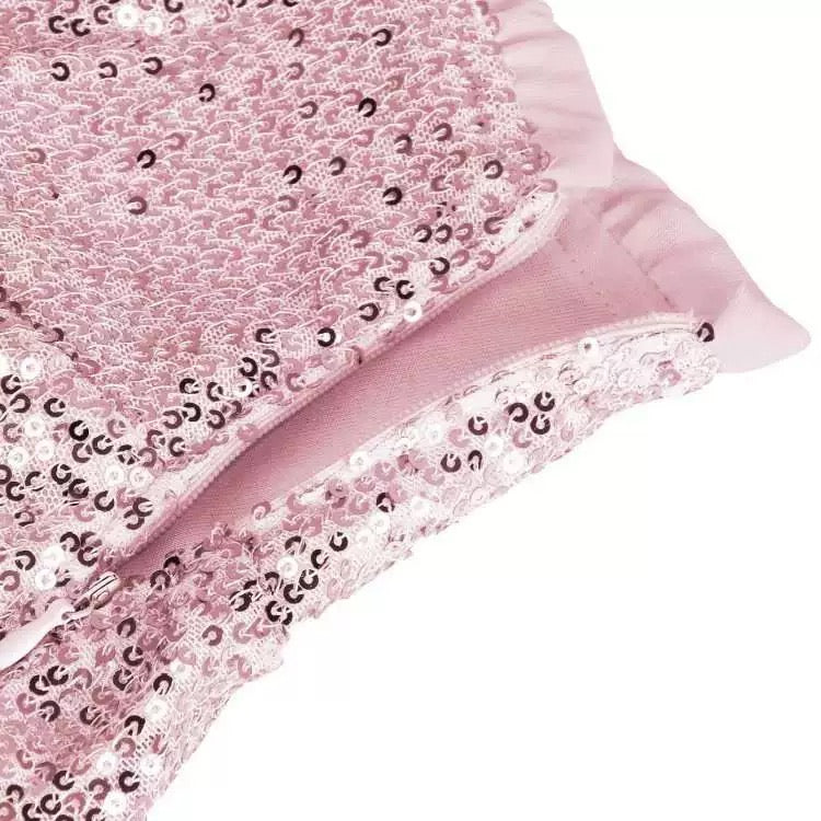 Pink Sequins Mini Cake Skirt - Femboy Fashion