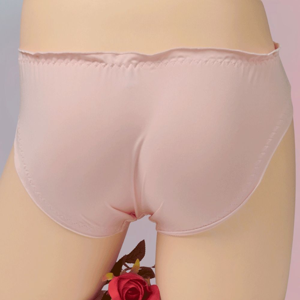 Pink Sweet Floral Lace Pouch Panty Back