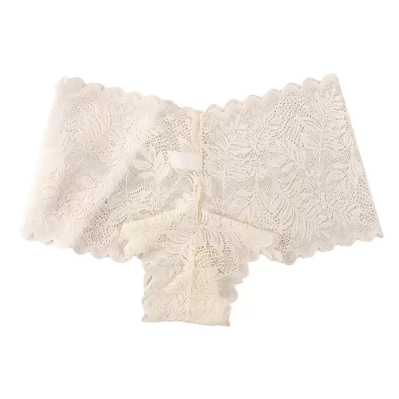 Plus size floral lace panties