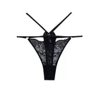 Plus size floral lace thong panties