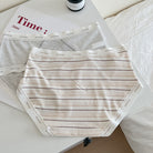 Plus Size Striped Mesh Panties Back