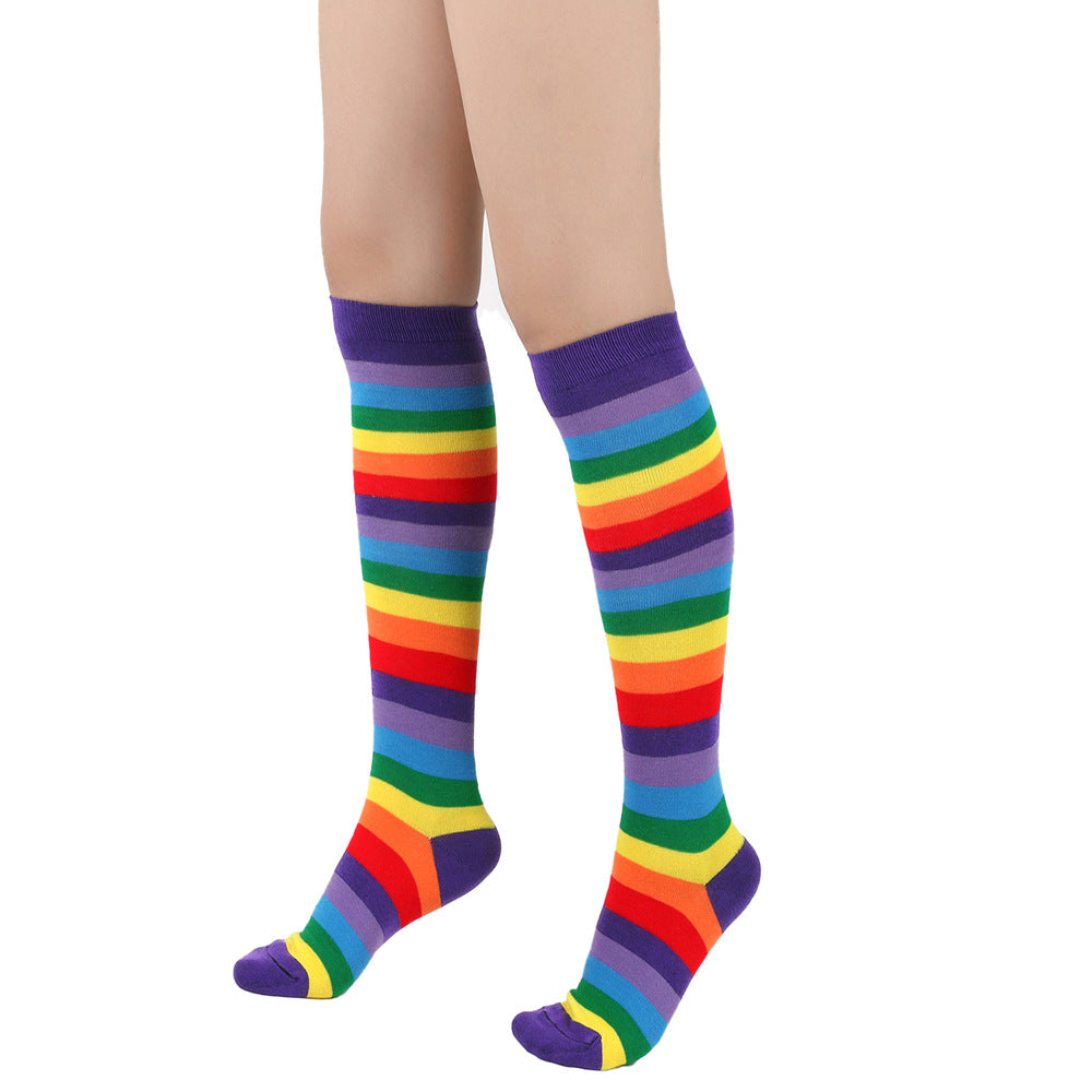Rainbow Knee High Socks - Femboy Fashion