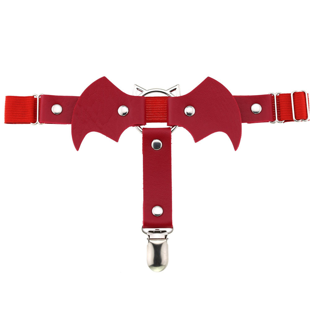 Red Bat Garter Belt - Femboy Fashion