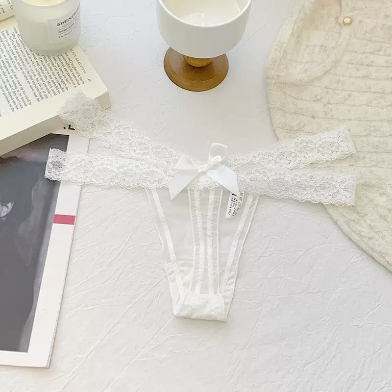 Sexy Low Rise Lace Thong Red - Femboy Fashion