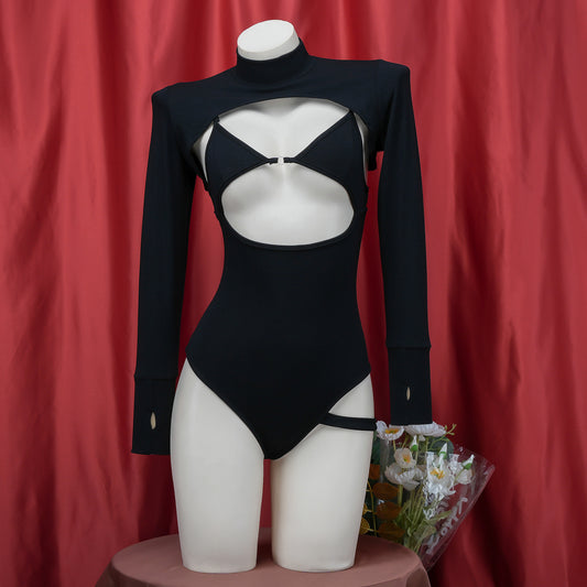 Sexy Black Bodysuit Lingerie - Femboy Fashion