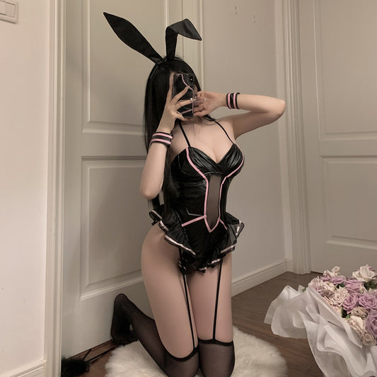 Sexy Black Bunny Suit Lingerie - Femboy Fashion