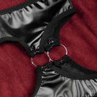 Sexy Black Leather Panties Detail - Femboy Fashion