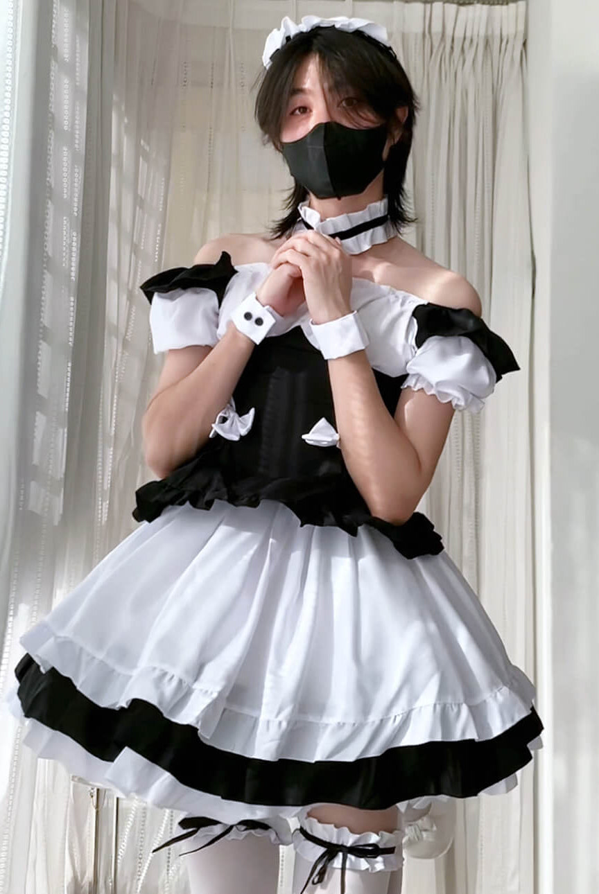 Black Maid Dress Cosplay - Femboy Fashion