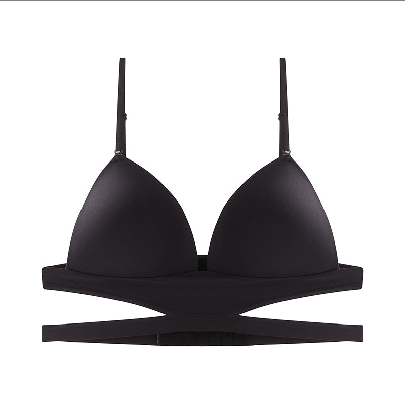 Sexy cross backless bra and panty set for femboy