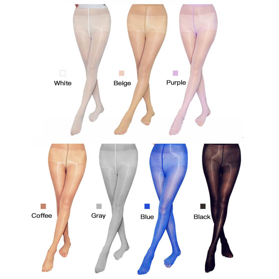 Sexy Glossy Crotchless Pantyhose Color Chart