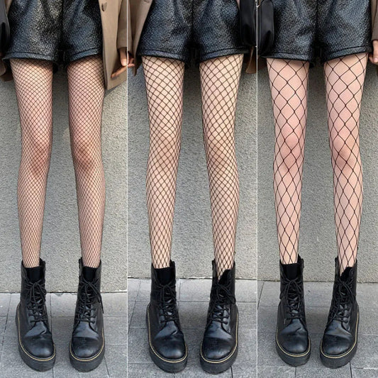 Black Fishnet Pantyhose Set - Femboy Fashion