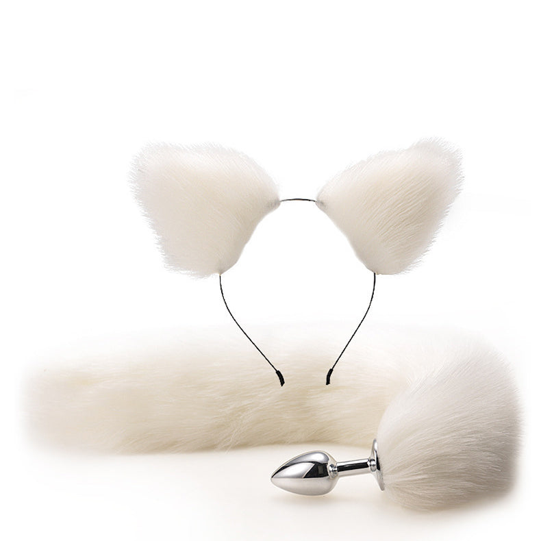 Fox Tail Butt Plug And Ears 2 Piece Set - Femboy Fashion