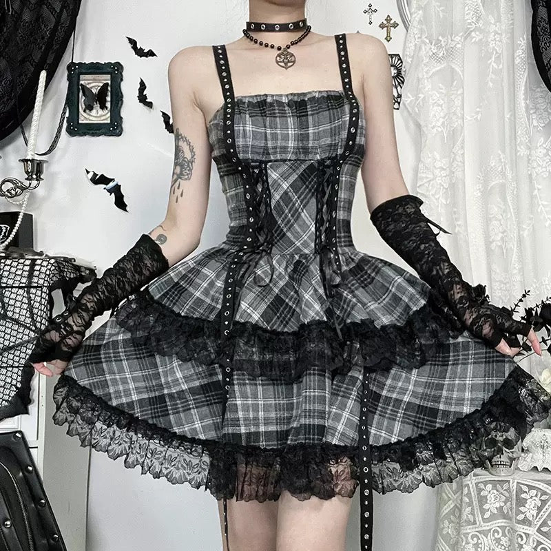 Gothic Black Sundress - Femboy Fashion