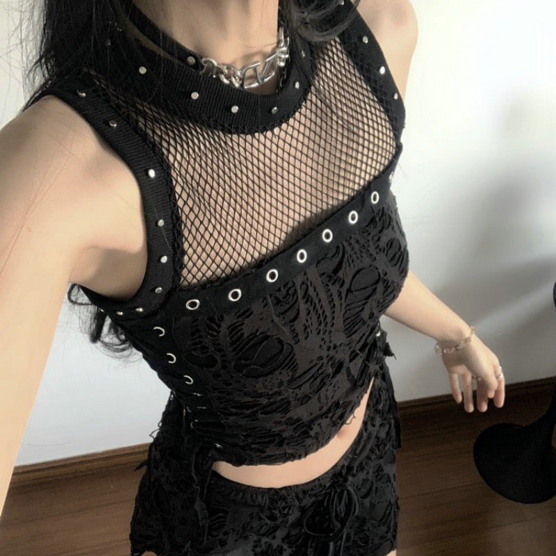 Sexy Black Halter Backless Top