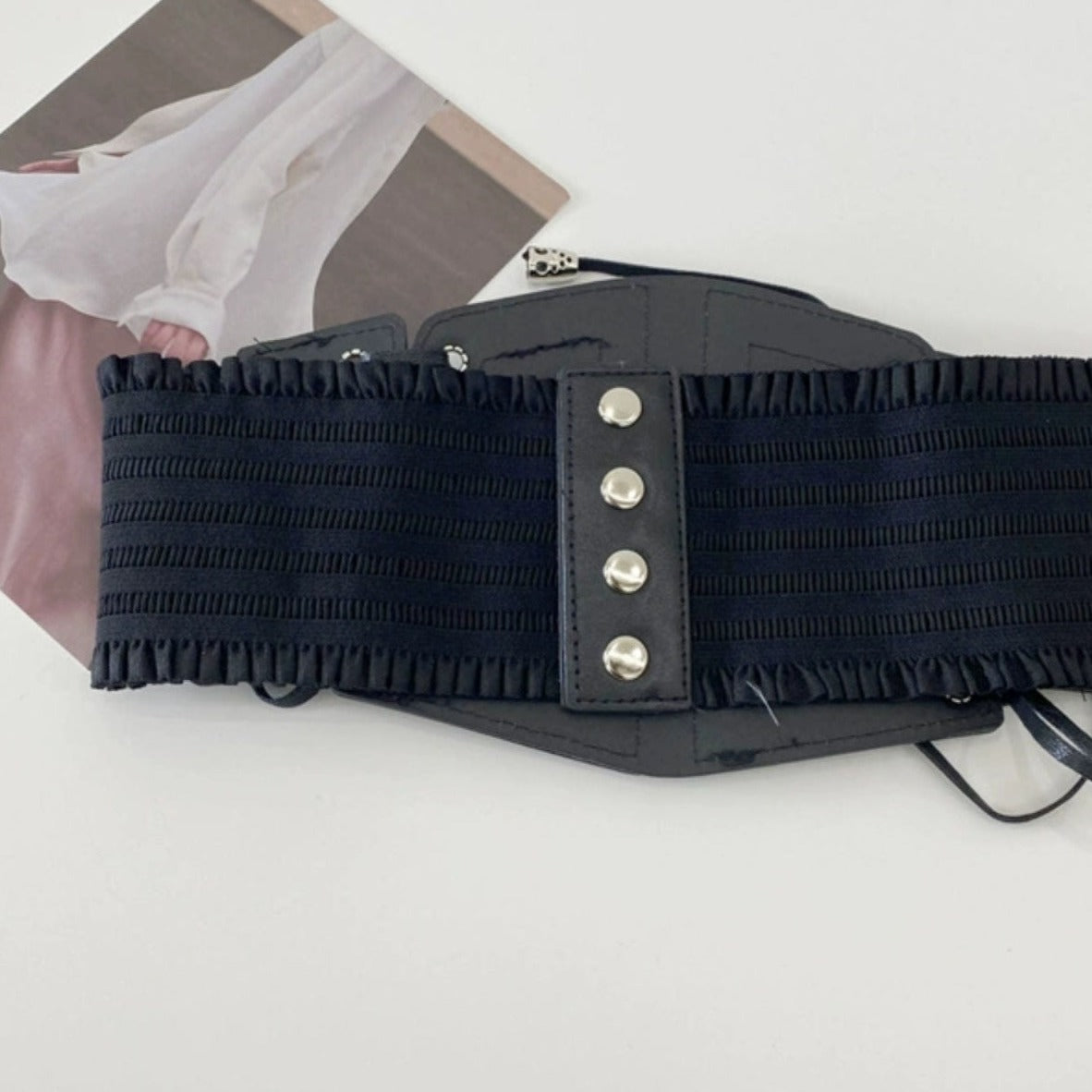 Leather Waist Corset Belt - Femboy Fashion