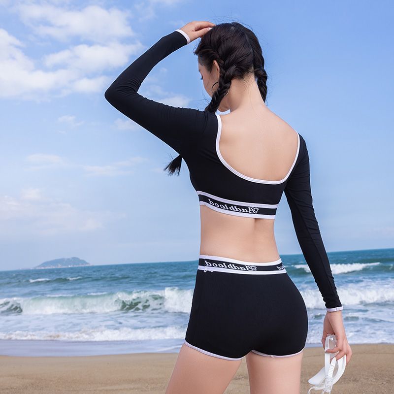 Long Sleeve Swimsuit 2 Piece - Femboy Fashion