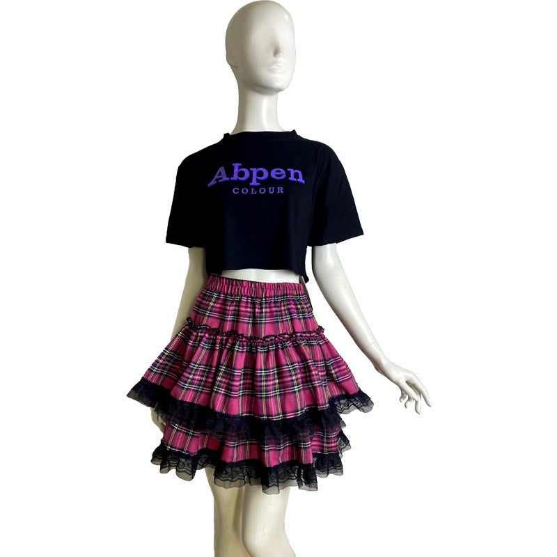 Femboy In Pink Plaid Short Skirt - Femboy Fashion