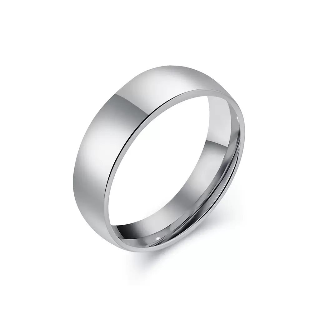 Silver Minimalism Stainless Steel Ring Band