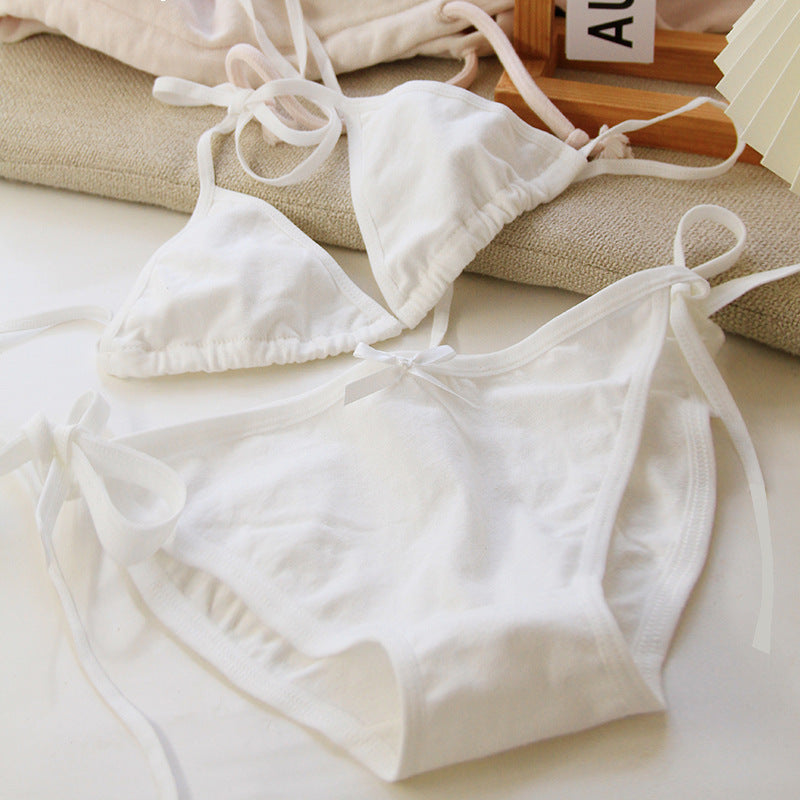 Sissy In White Bikini Set Front - Femboy Fashion