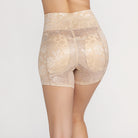 Skin color corset floral butt lifter panties