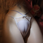 Sexy White Camel Toe Thong Panty Front - Femboy Fashion