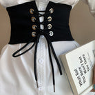 Black Corset Belt Lace Up - Femboy Fashion