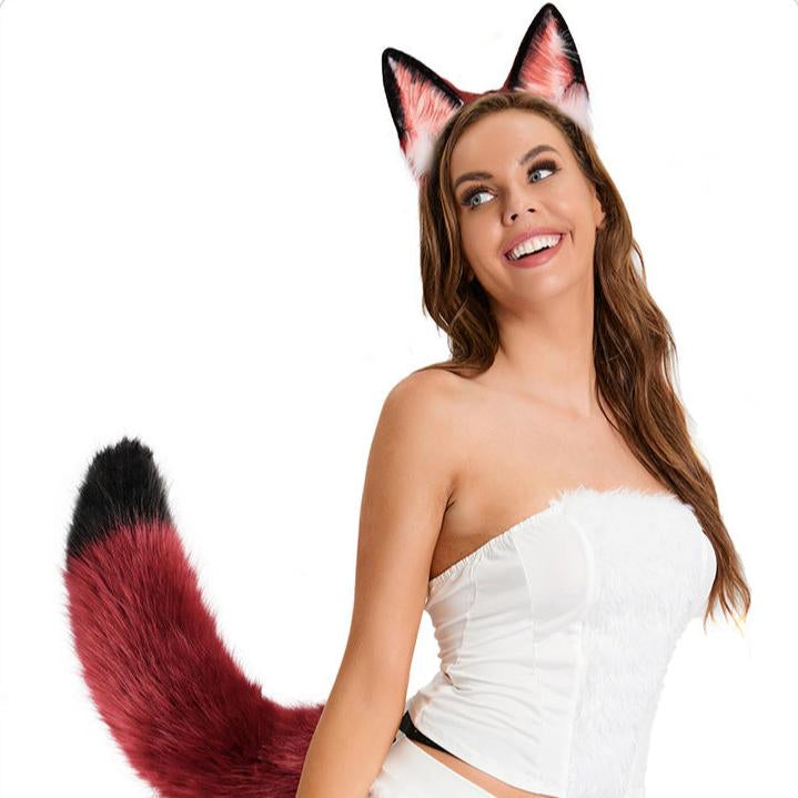 Cosplay Fox Ears And Tail Set - Femboy Fashion