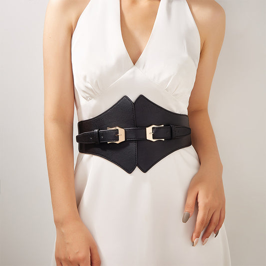 Femboy with Leather Corset Waist Belt - Femboy Fashion