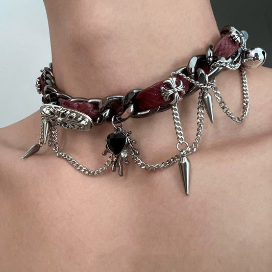 Steampunk Choker Necklace - Femboy Fashion