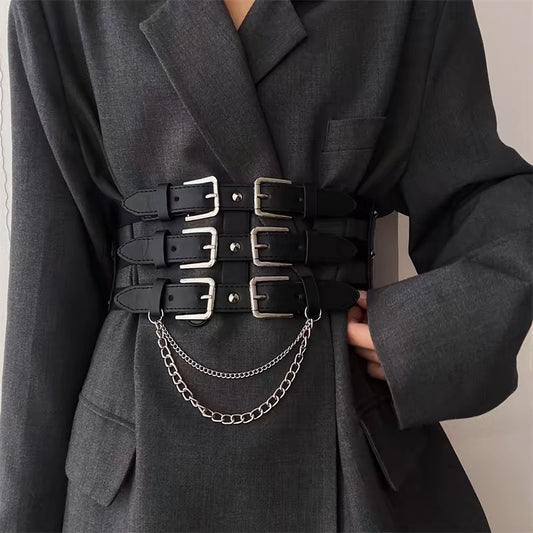Femboy with Steampunk Corset Belt - Femboy Fashion