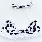 Sweet black and white cow print bikini
